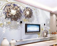 beibehang papel de parede european fashion interior decoration wallpaper wallpaper luxury luxury jewelry flowers tv background