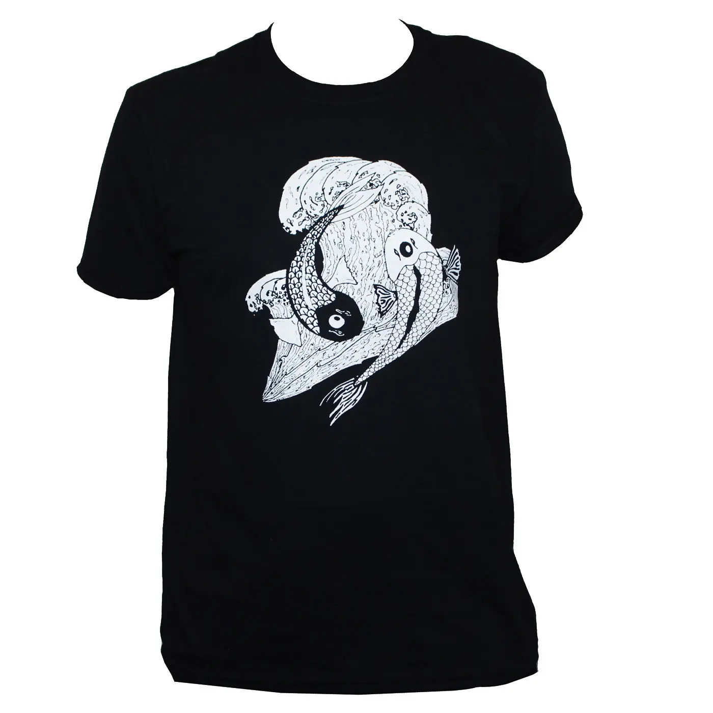 Японский Инь Ян Фишер футболка Yogaer татуировки заявление Unisex Tee S 3XL качество