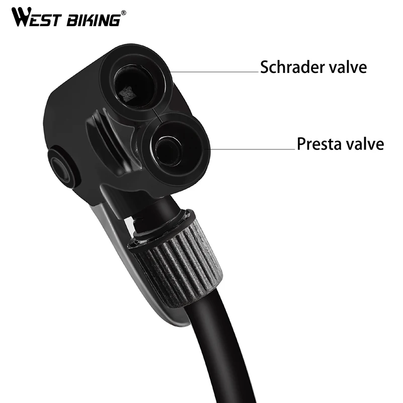 WEST BIKING велосипедный насос 160Psi высокое давление Presta Schrader для велосипеда воздушный