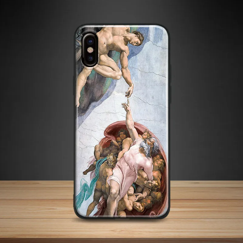 Мягкий силиконовый чехол для телефона Adam Michelangelo Apple iPhone 5 5S SE 6 6s 7 8 Plus X XR XS