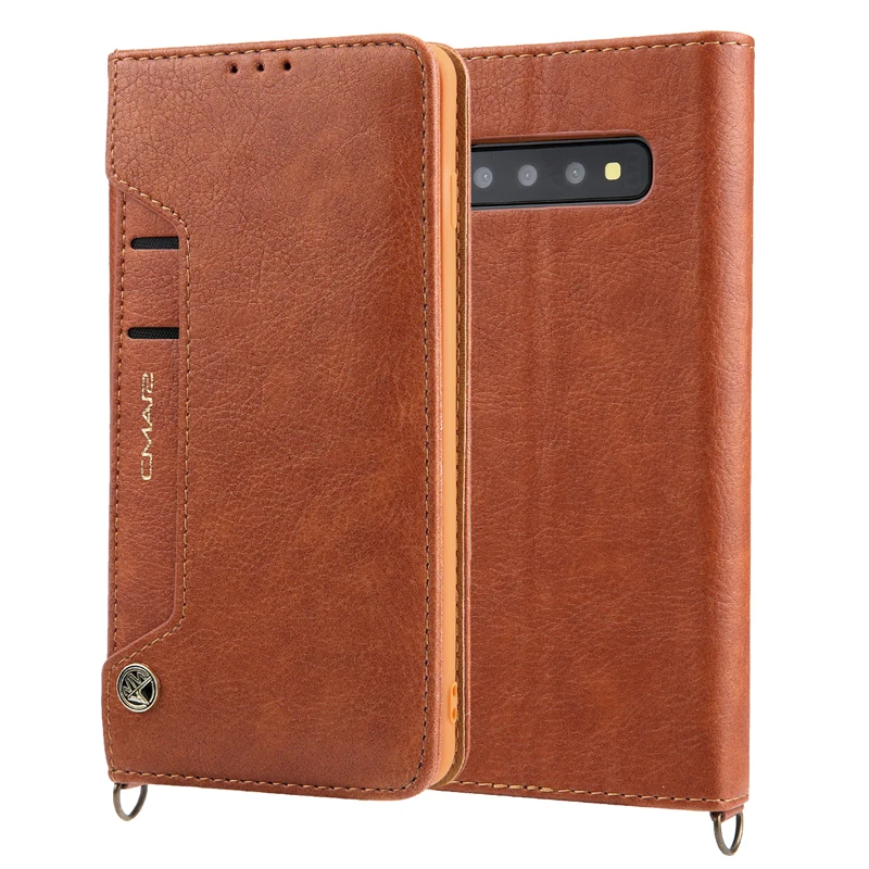 For Samsung Galaxy S10 Wallet Case Multifunction Flip Card Stand Smart Phone Bag Cover for Plus Full Protective | Мобильные телефоны