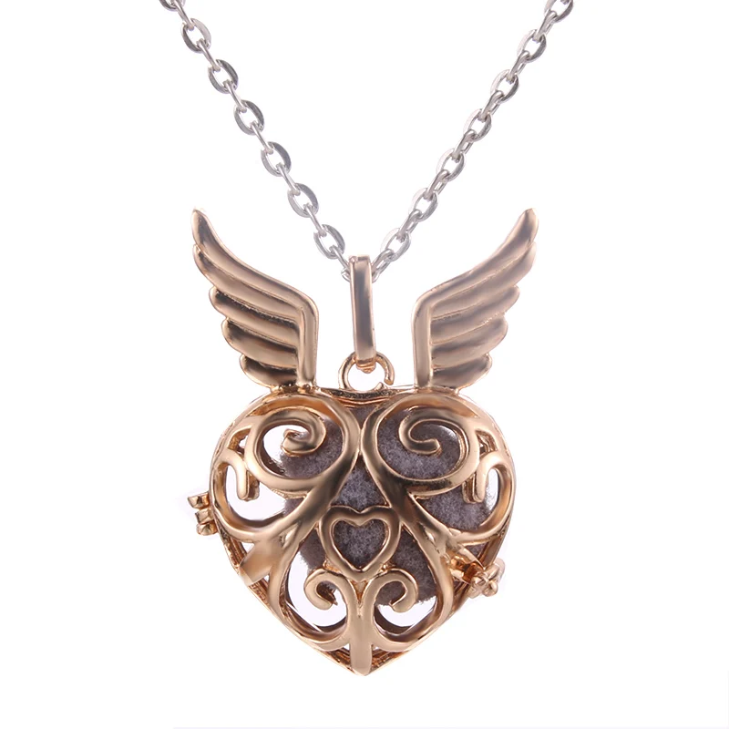 Ангел сердце музыка звоночек в шарике Арома медальон ожерелье с подвеской