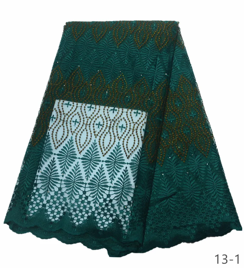 

Latest Dark green African Lace Fabric 2019 High Quality Lace Embroidery French Mesh Nigerian Lace Fabrics Material 13
