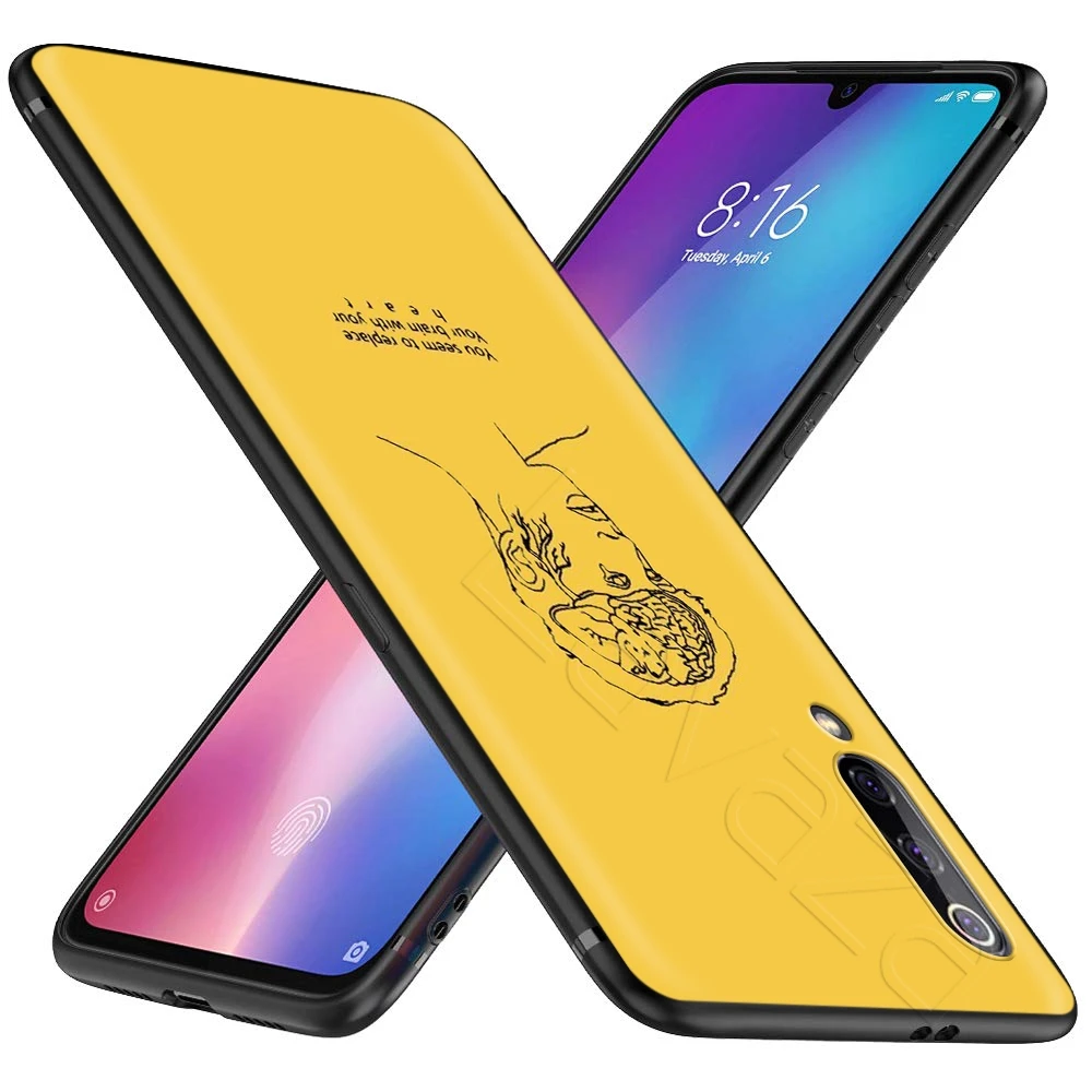 Желтый эстетический чехол с принтом для Xiaomi Redmi Note 8 Pro MI MAX 3 6 9 SE A1 A2 A3 10 Lite Plus 8A F1 K30 |