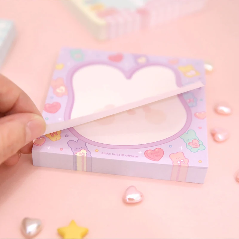 80 листов Kawaii Канцелярские милые конфеты медведь липкий блокнот для заметок школьный планировщик наклейки DIY блокнот бумажные закладки Papelaria