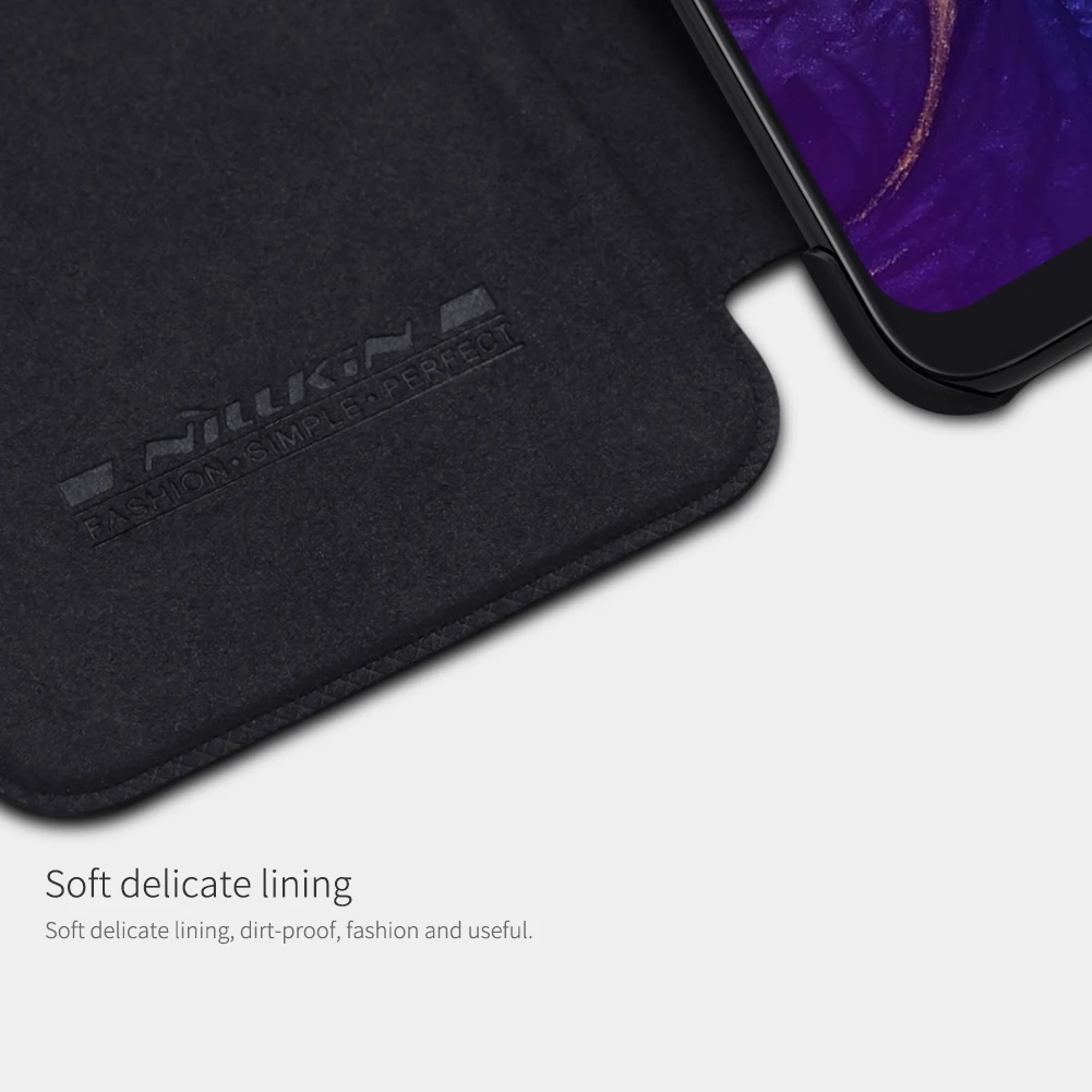 Кожаный чехол Nillkin для Samsung Galaxy A50 Qin серии откидные Чехлы Роскошные чехлы