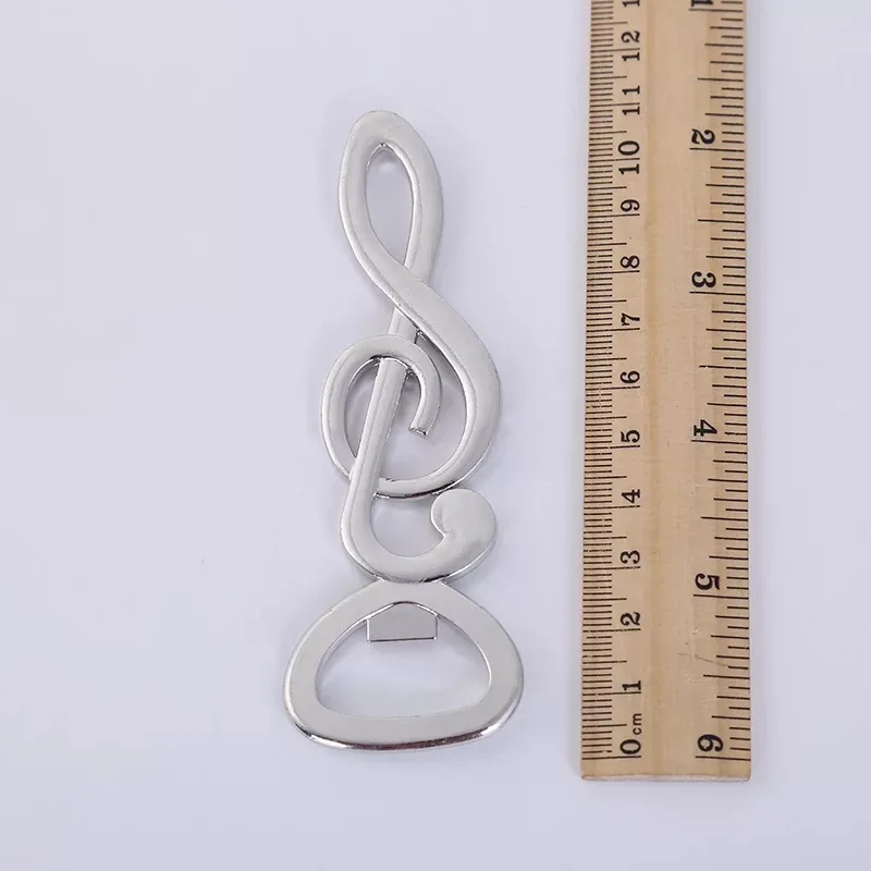 

100PCS/LOT The music of love Unique Wedding Favors Chrome Musical Note Bottle Opener beer opener wedding gift Free shipping