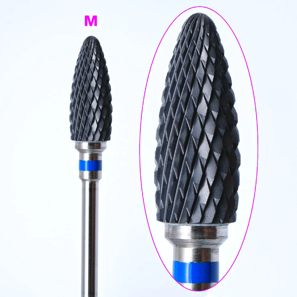 Черный керамический сверло для ногтей Электрический фреза маникюра и педикюра