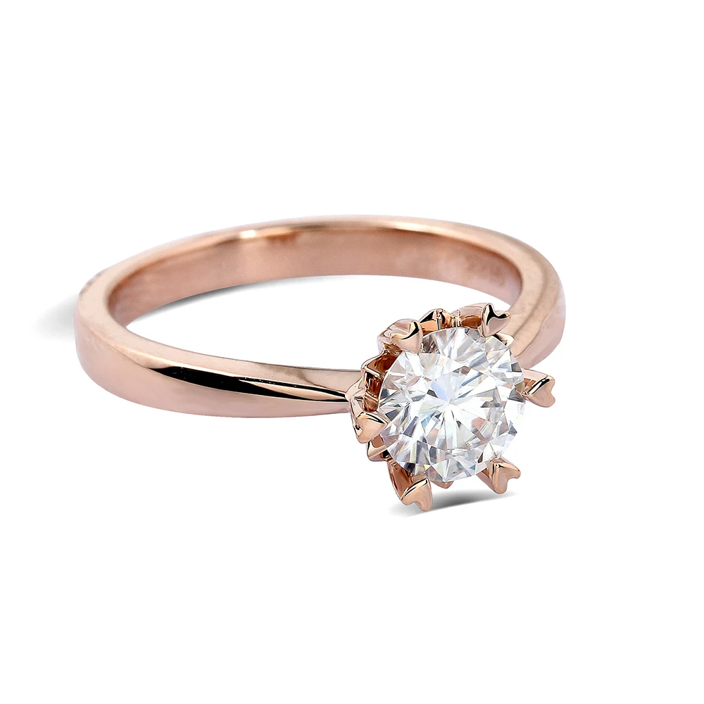 Женское Обручальное кольцо с муассанитом 14 к 1 карат 6 5 мм|jewelry engagement ring|jewelry ringsjewelry