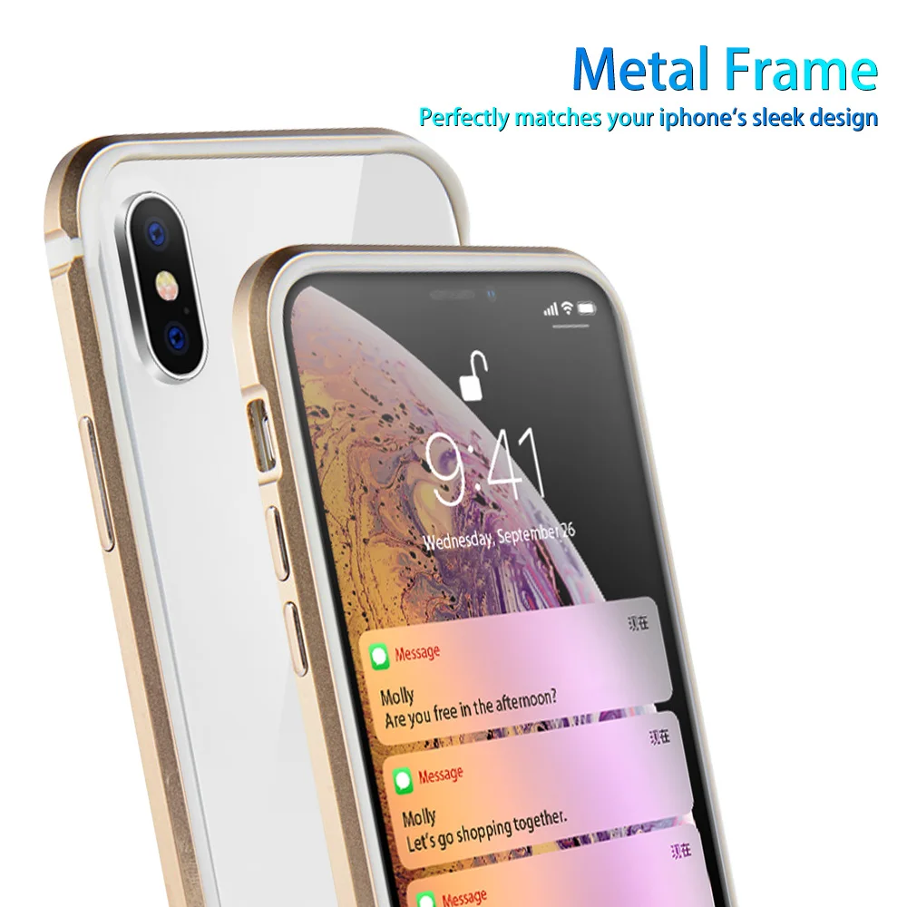 Для iPhone Xs Max бампер чехол жесткий тонкий металлический мягкий с рамкой из