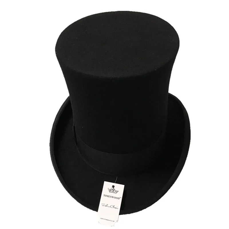Мужская шерстяная шляпка в стиле стимпанк 25 см|wool fedora|top hatmad hatter top hat |