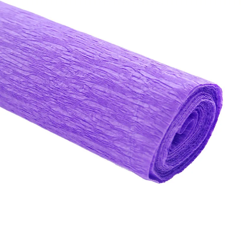 medium purple Премиум цветной сморщенный рулон гофрированной бумаги 250*25 см Скрапбукинг гофрированная Крафтовая крепированная бумага для изготовления цветов вечерние, свадебные украшения - Цвет: medium purple