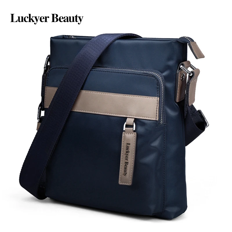 Luckyer Beauty бренд Повседневное Для мужчин мужская сумка на молнии синий Курьерские