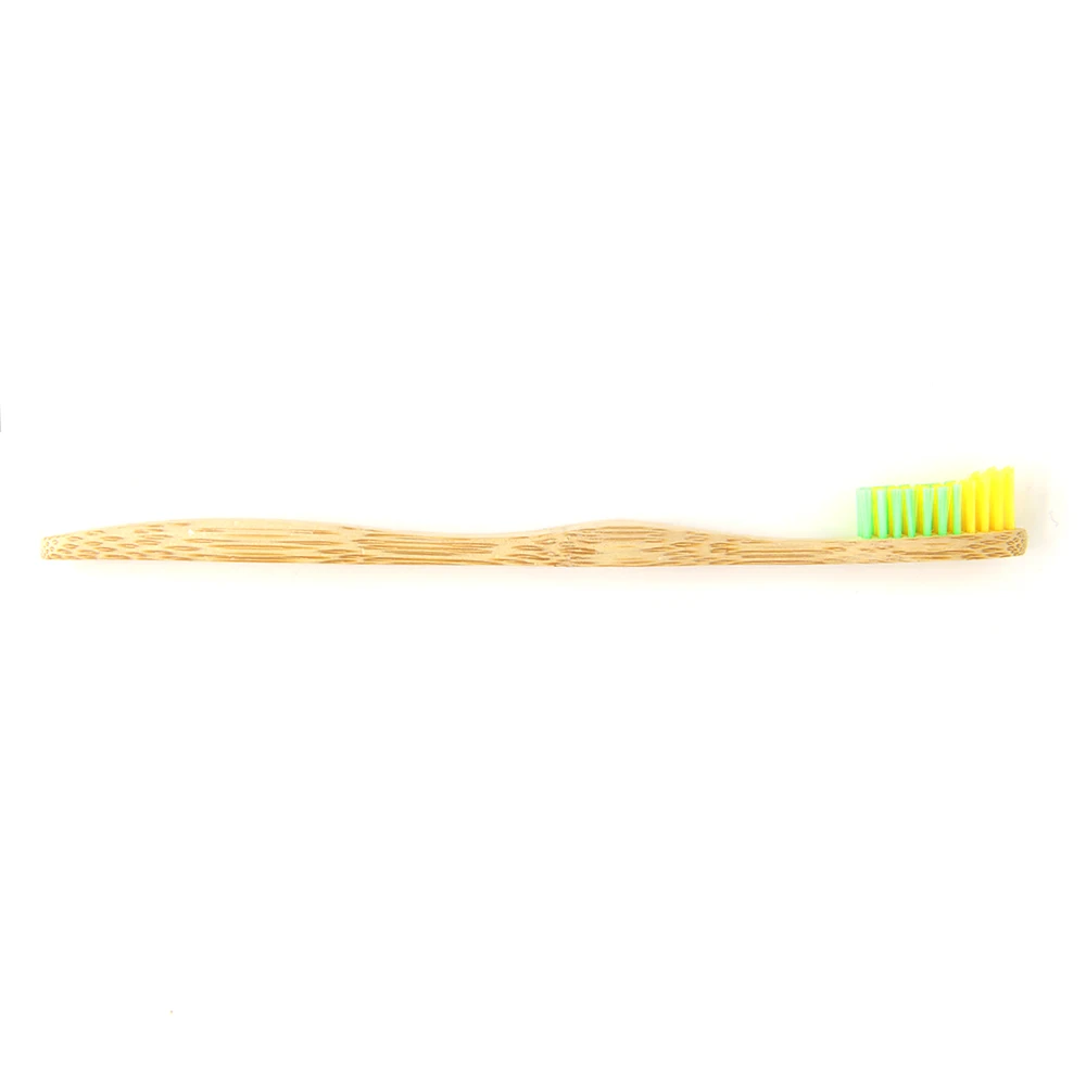 24 упаковки Бамбуковая зубная щетка мягкая щетина Yellwo + зеленая Мягкая для