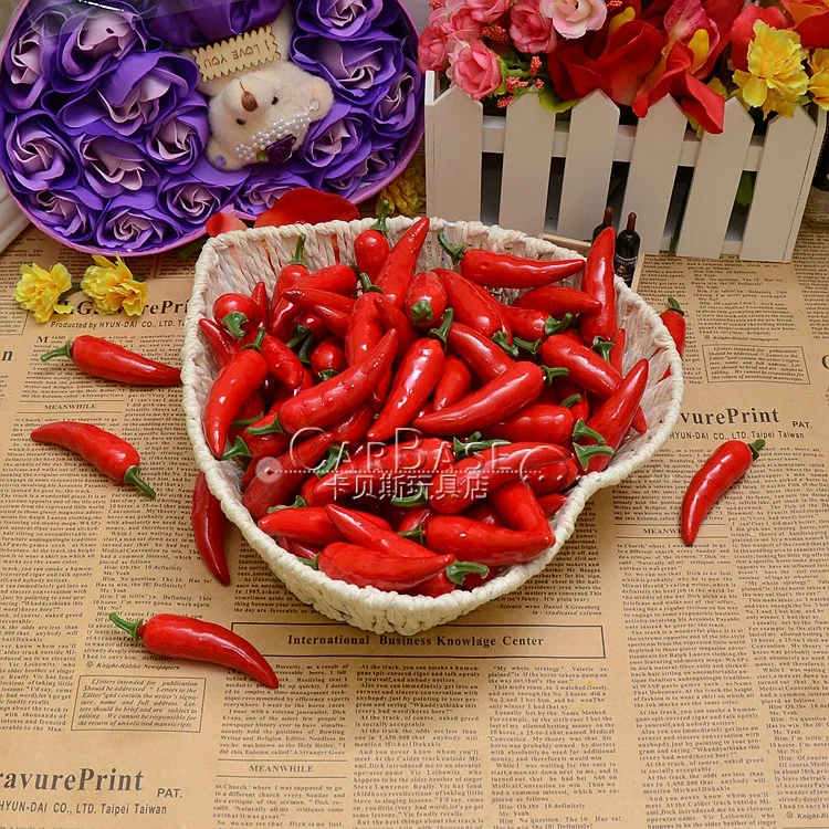 Искусственное Моделирование красный перец пластик Чили искусственные овощи
