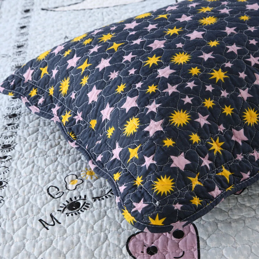 

Kids Quilt Set 2pcs/3pcs Print Cotton Quilts Quilted Bedspread Bed Covers Coverlet Cover Twin Size Girls Bedding Blanket