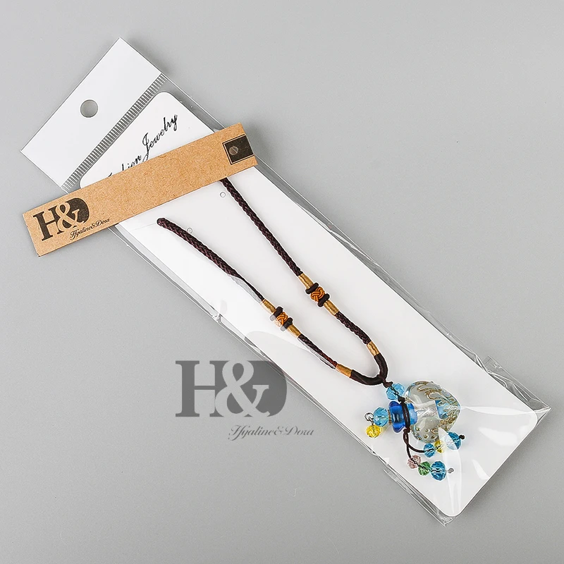 H& D красивый муранский Кристалл стекло эфирное масло диффузор сердце флакон духов ожерелье лучший подарок ручной работы для женщин и девочек