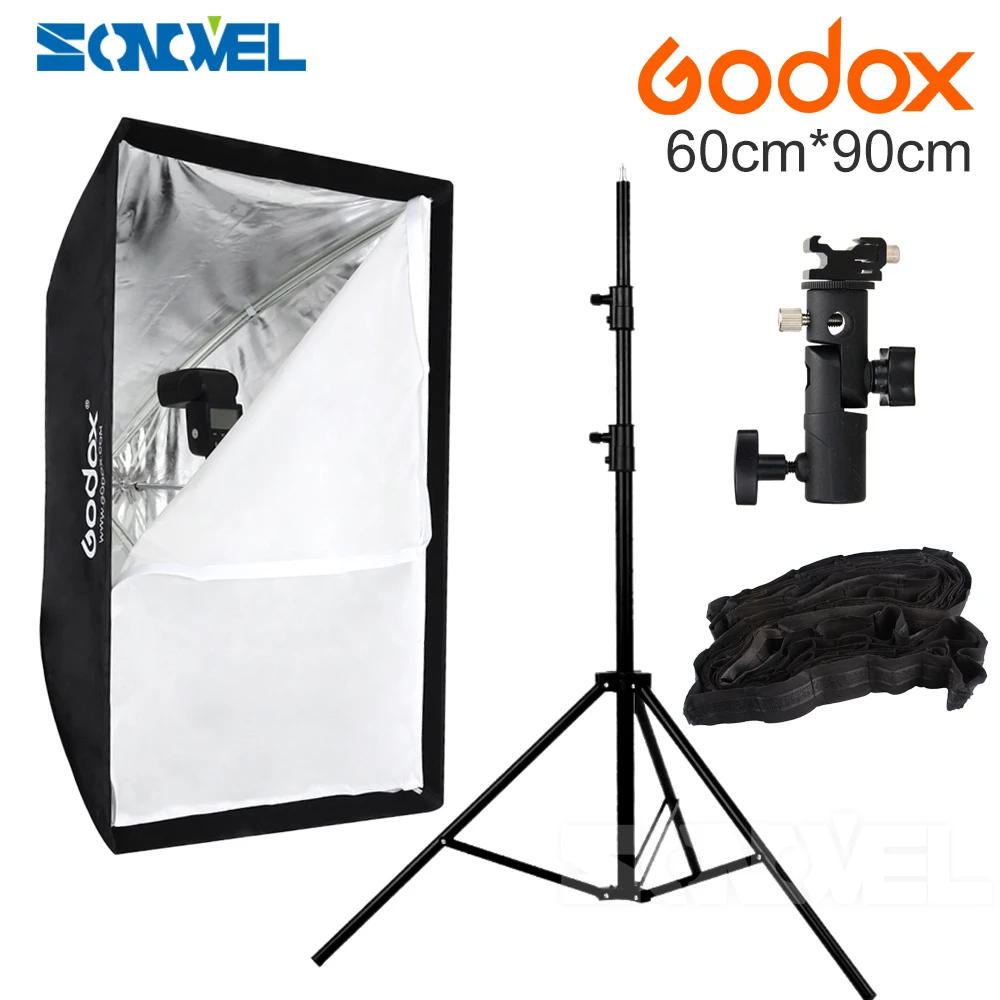 Портативный софтбокс Godox 60*90 60x90 см с ячеистой сеткой зонт рефлектор + кронштейн