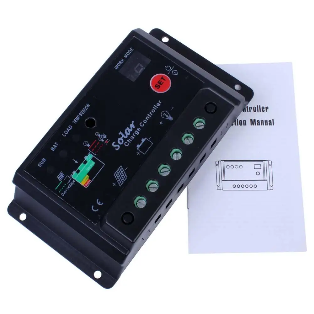 20A Intelligen PWM регулятор заряда батареи 12 В/24 В автоматический переключатель + 5 пар M/F