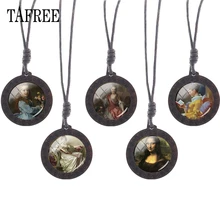 TAFREE &quotМона Лиза&quot Улыбка известной картины деревянная подвеска