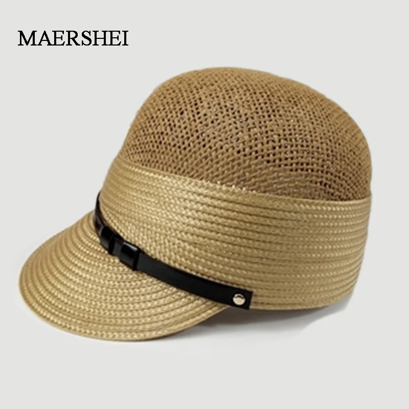 MAERSHEI Equestrian Kentucky Derby Hats Visor Sobrero Sun Hats for Women Man Large Brim Straw Hat Summer Hat For Women Beach Cap