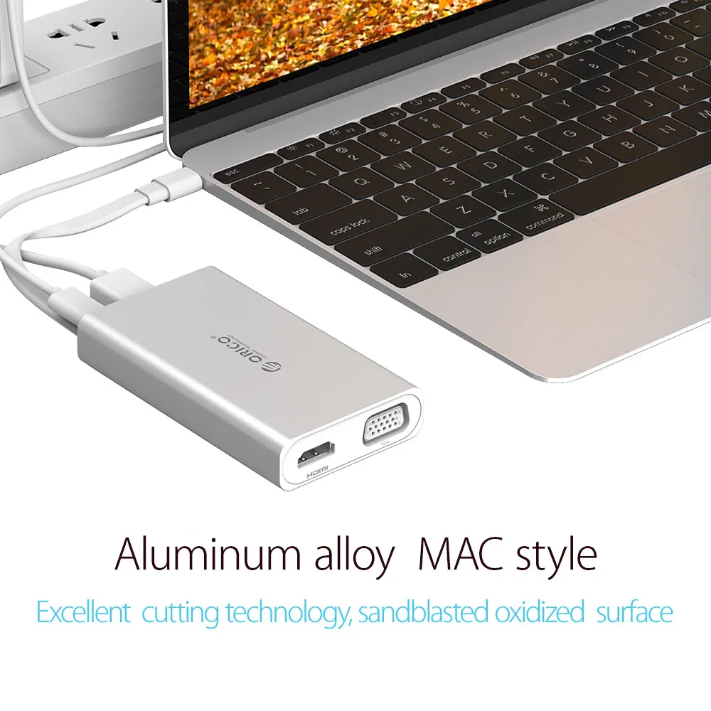Док станция ORICO Type C для MACbook Apple USB к HDMI совместимый 4K VGA порт концентратор RJ45