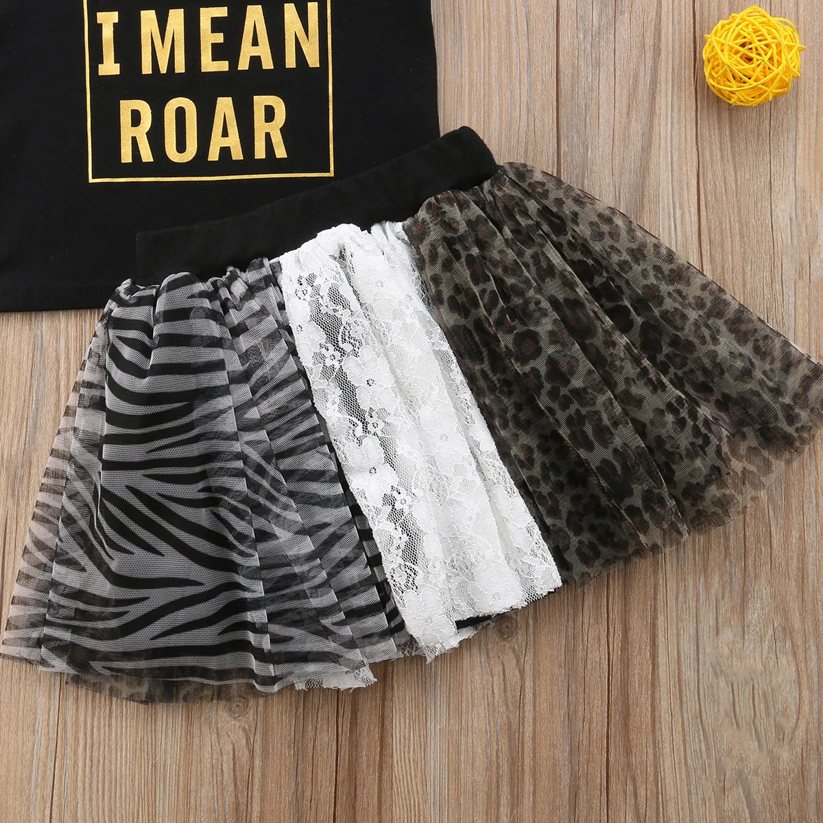 Детские Жилет для девочек топ + Леопардовый юбка-пачка наряд маленькой модная