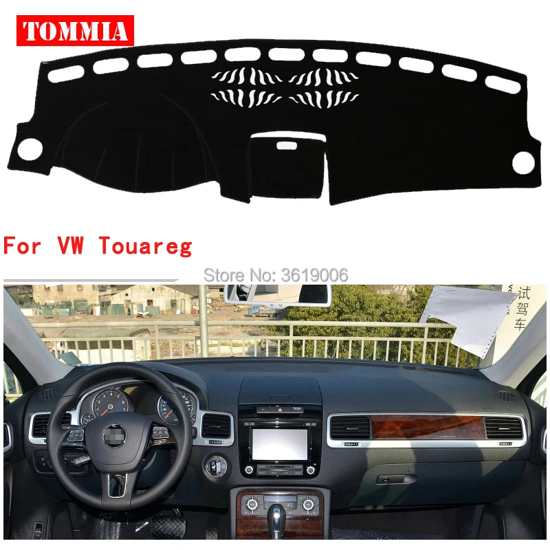 

TOMMIA Interior Dashboard Cover Light Avoid Pad Photophobism Mat Sticker For VW Touareg