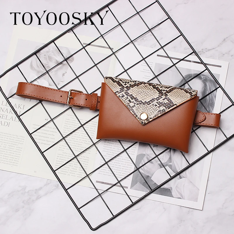 Брендовые дизайнерские поясные сумки TOYOOSKY со змеиным тиснением модная