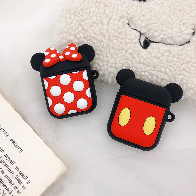 Мультяшный беспроводной Bluetooth чехол для наушников для Apple AirPods силиконовый зарядный чехол для наушников Защитный чехол для AirPods