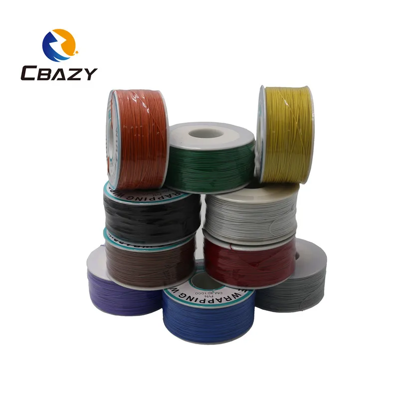 CBAZY 250 м обмотка для электрических проводов 10 цветов одножильный медный кабель AWG30