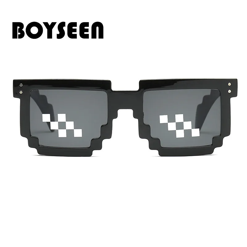 BOYSEEN популярные очки-мозаика 8 бит MLG мозаичные солнечные очки для женщин и мужчин