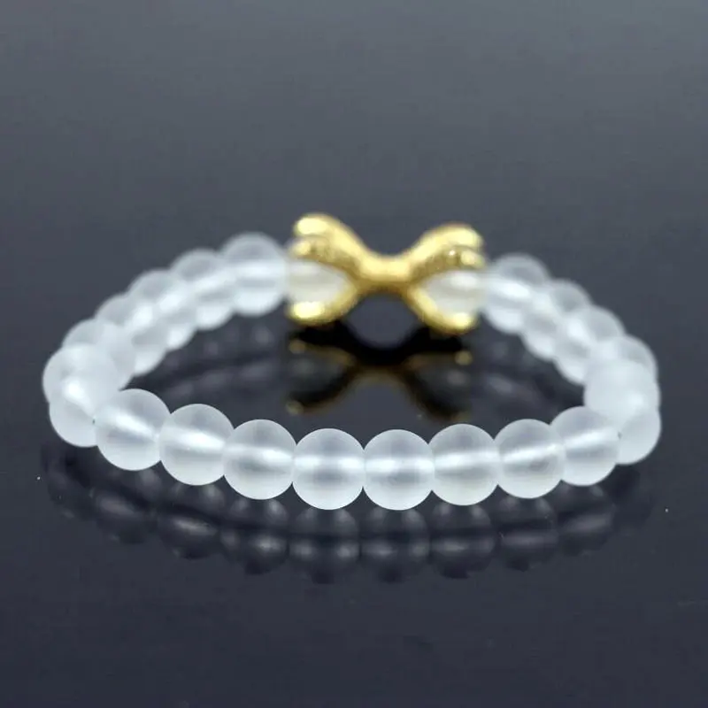 BPPCCR Matte Crystal Clear Beads 8mm Double-sided eagle claw Micro Pave CZ Octopus beaded Men Women luxurious Chakra bracelets | Плетеные