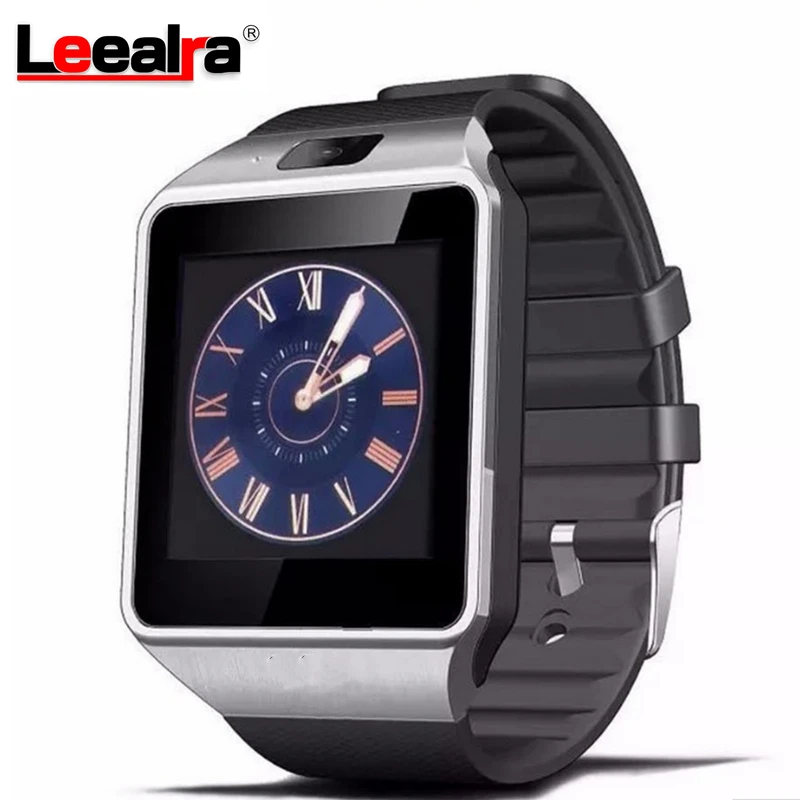 Leealra DZ09 Роскошные умные часы Bluetooth наручные поддержка камеры SIM TF-карта для IOS Android