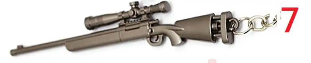 7 Смешанная игра CS GO PLAYERUNKNOWNS BATTLEGROUNDS брелок PUBG AK47 AWM M24 KAR 98K оружие chaviro мужские ювелирные изделия оптом - Цвет: 7