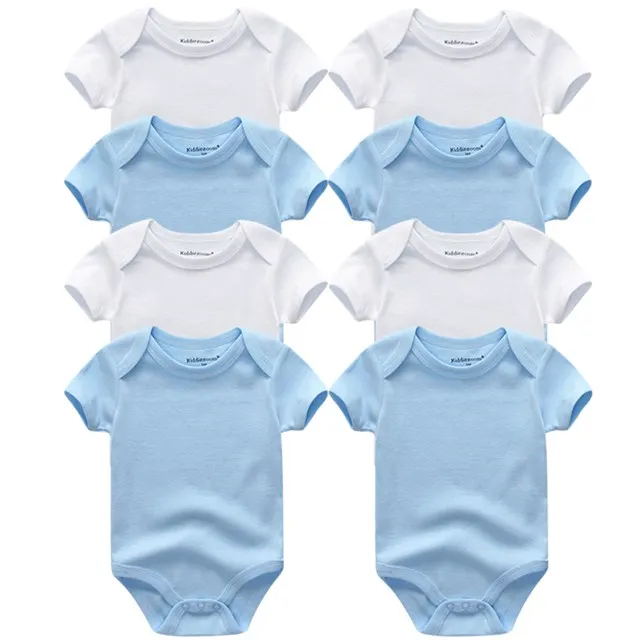 baby clothes W14 Боди для новорожденных; 8 шт./лот; хлопковые кружевные Дизайнерские летние боди с принтом; Roupas de bebe; комбинезон; одежда для маленьких девочек - Цвет: baby clothes W14