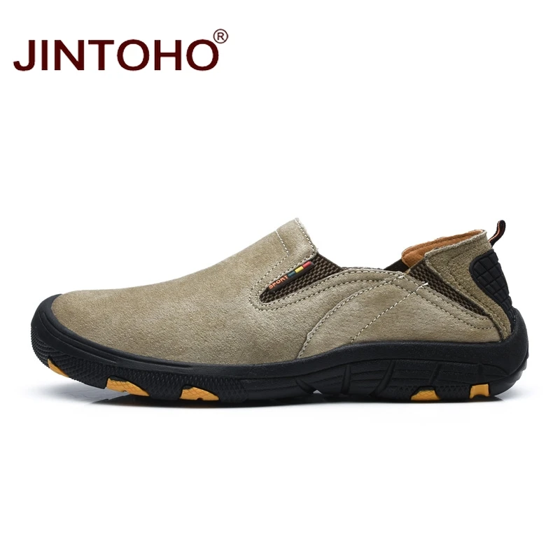 JINTOHO/Повседневная модная мужская обувь; замшевая кожаная обувь без застежки; мужские кроссовки; мужская повседневная обувь; Мужская удобная обувь для взрослых