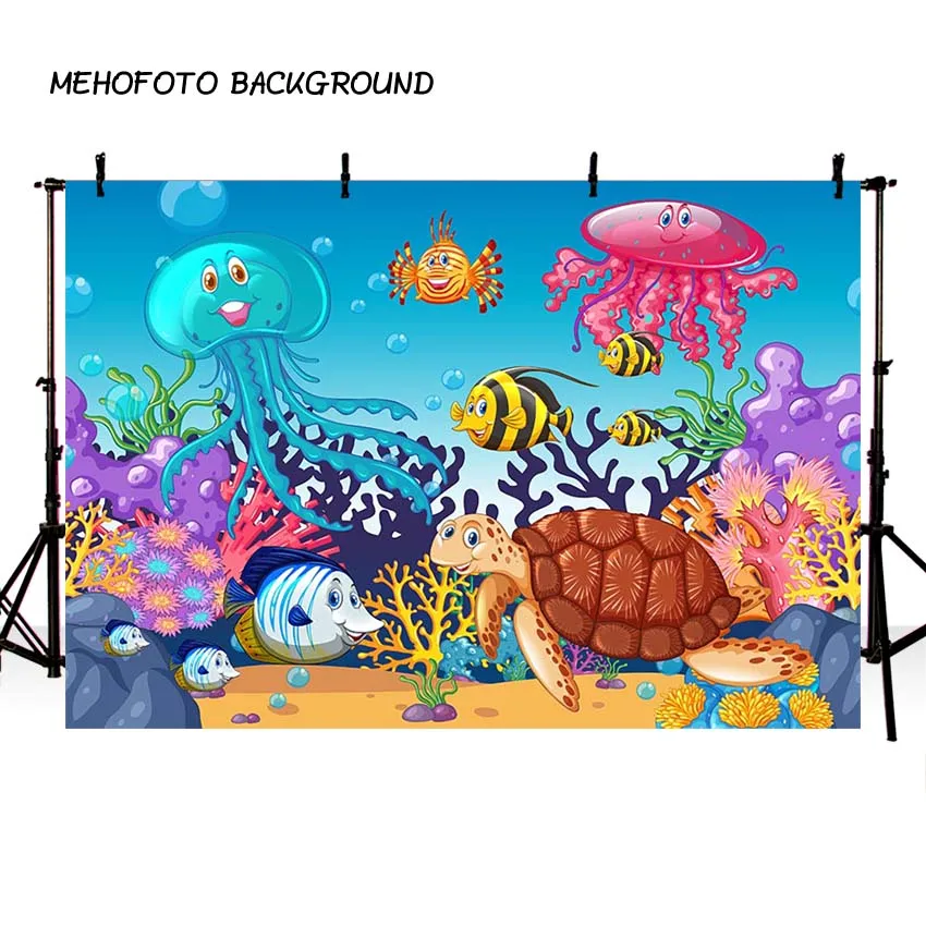Лаванда MEHOFOTO маленькая Русалочка под морской кроватью Caslte кораллы Ариэль принцесса фотографии фоны для детской вечеринки день рождения фото фон - Цвет: Лаванда