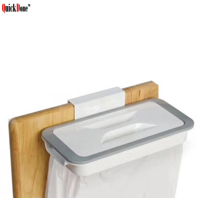 

QuickDone 1Pc Hanging Trash Bag Holder Cabinet Cupboard Rack And Garbage Rubbish Storage Bags holders Kitchen Accessory AKC6152