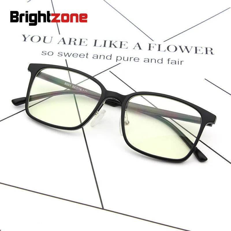 Brightzone анти синий луч для мобильного телефона, очков винтажный квадратный оптический бренд компьютерная оправа для очков Металл Мужчины Женщины Близорукость