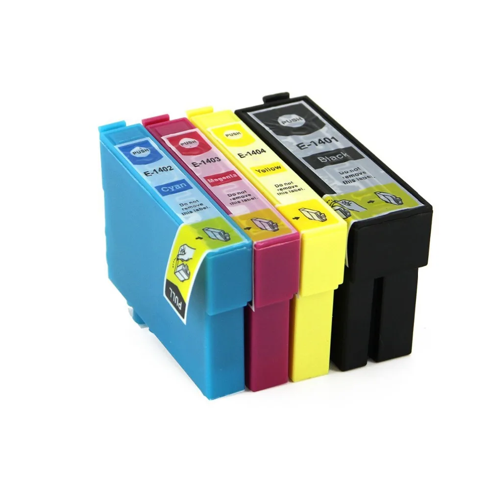 

Full Ink 4 PCS Ink Cartridge T1401 T1402 T1403 T1404 for Epson Workforce 60 545 625 630 633 840 WF-3520 3530 3540 7010 With Chip