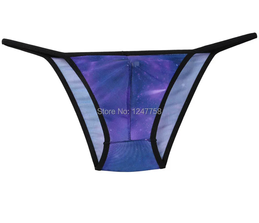 

New Sexy Men's Colorful Mesh Mini Briefs Underwear Bulge Pouch Soft Thong Briefs