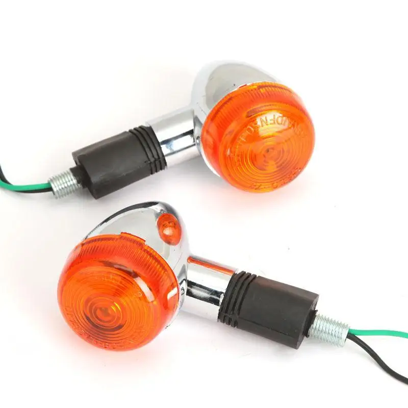 2x 12V Universal Motorcycle Turn Signal Light Amber Indicator Lamp Bullet Flash Bike Blinkers For Harley Davidson |