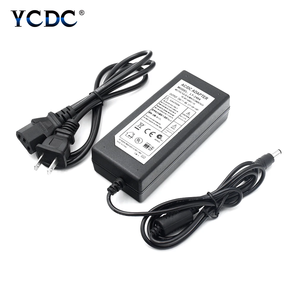 US/EU/UK/AU разъем AC100 240V DC/DC 24V 4A Питание адаптер конвертер Зарядное устройство