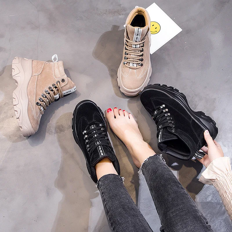 Botas mujer Повседневная обувь из натуральной кожи Женские модные брендовые Теплые