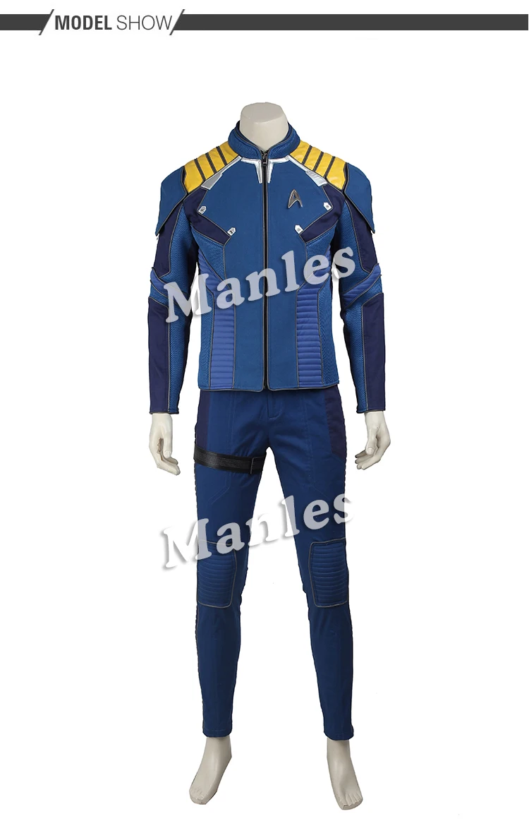 Startreks Beyond cosplay Commander, костюм из саржи, синий костюм, мужская униформа на Хэллоуин, обувь для карнавального костюма
