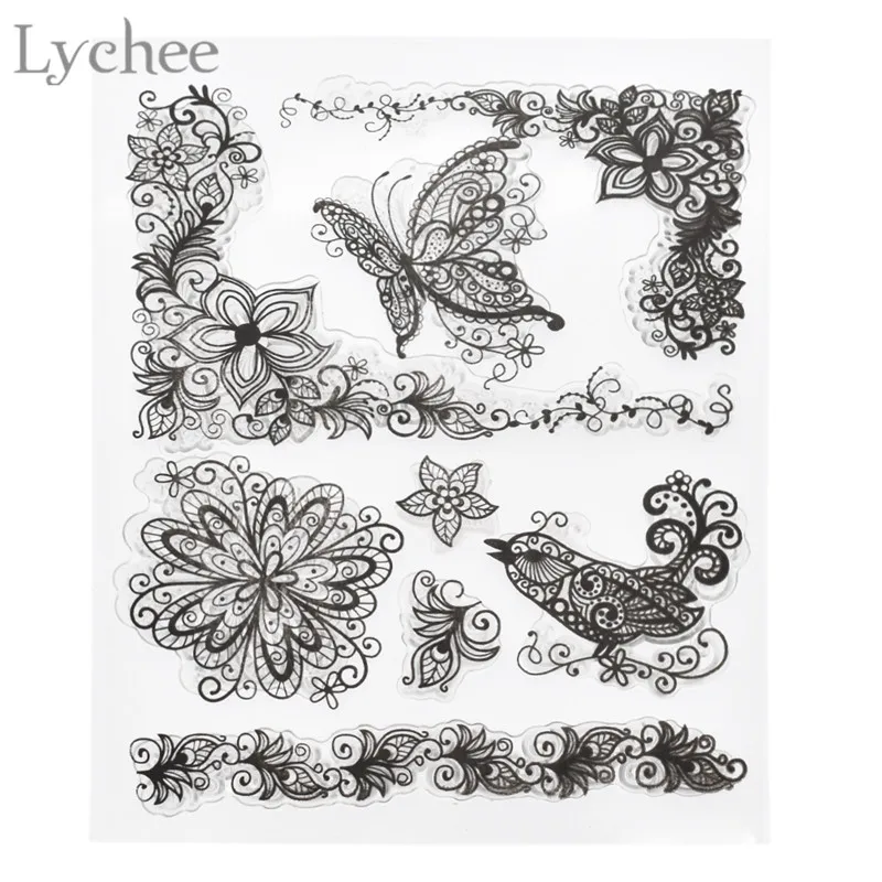 Lychee Подсолнух прозрачный силиконовый штамп резиновое уплотнение для DIY