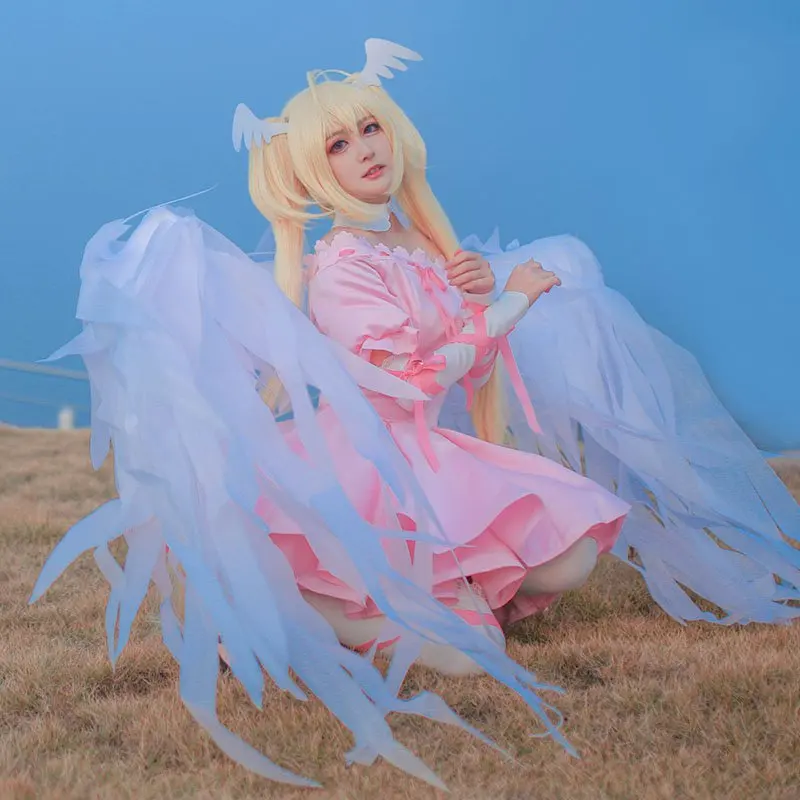 Shugo Chara карнавальный костюм розовое платье ангела униформа для девочек на