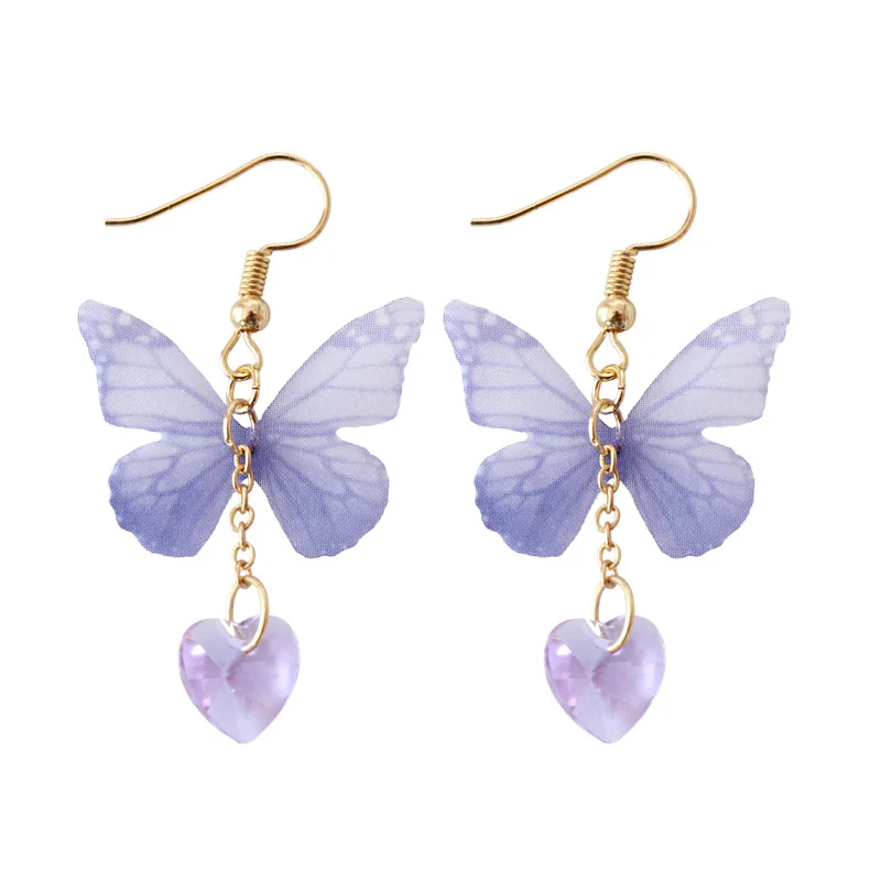 Серьги Подвески ручной работы с кристаллами в виде бабочек|earrings for|earrings for women