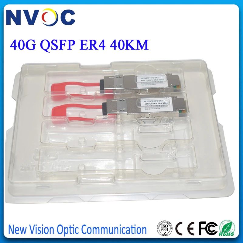 Бесплатная доставка 40G базовый оптический трансивер QSFP + ER4 40 км Дуплексный